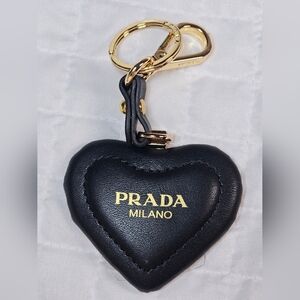 Prada Black Heart Keychain New Stamped Still Wrspped